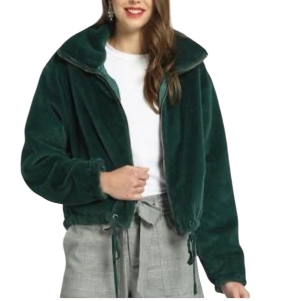 No one cares Victoria's Secret Teddy Fleece Faux Furry Soft Jacket full zip soft